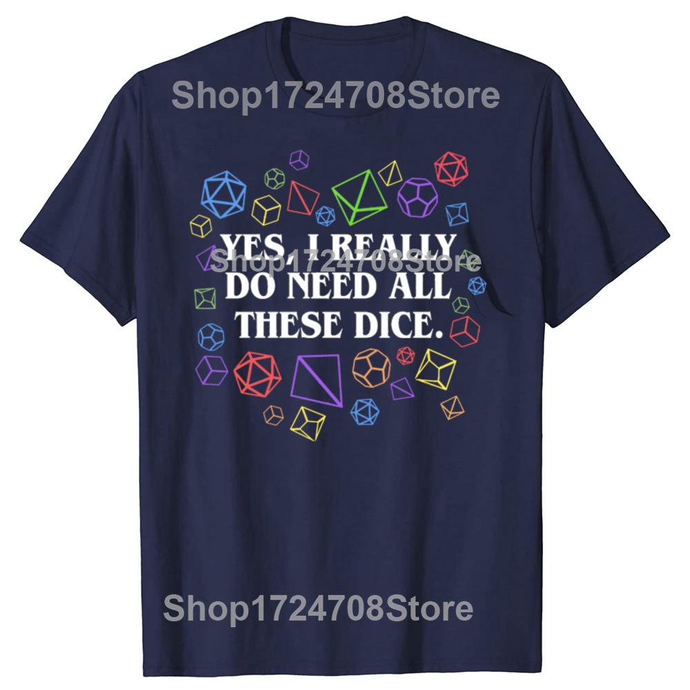 Men Women Dungeon And Dragon Dice Tabletop RPG T Shirts Accessories DND Game 100% Cotton T-shirt Clothes Fashion Tee Shirt