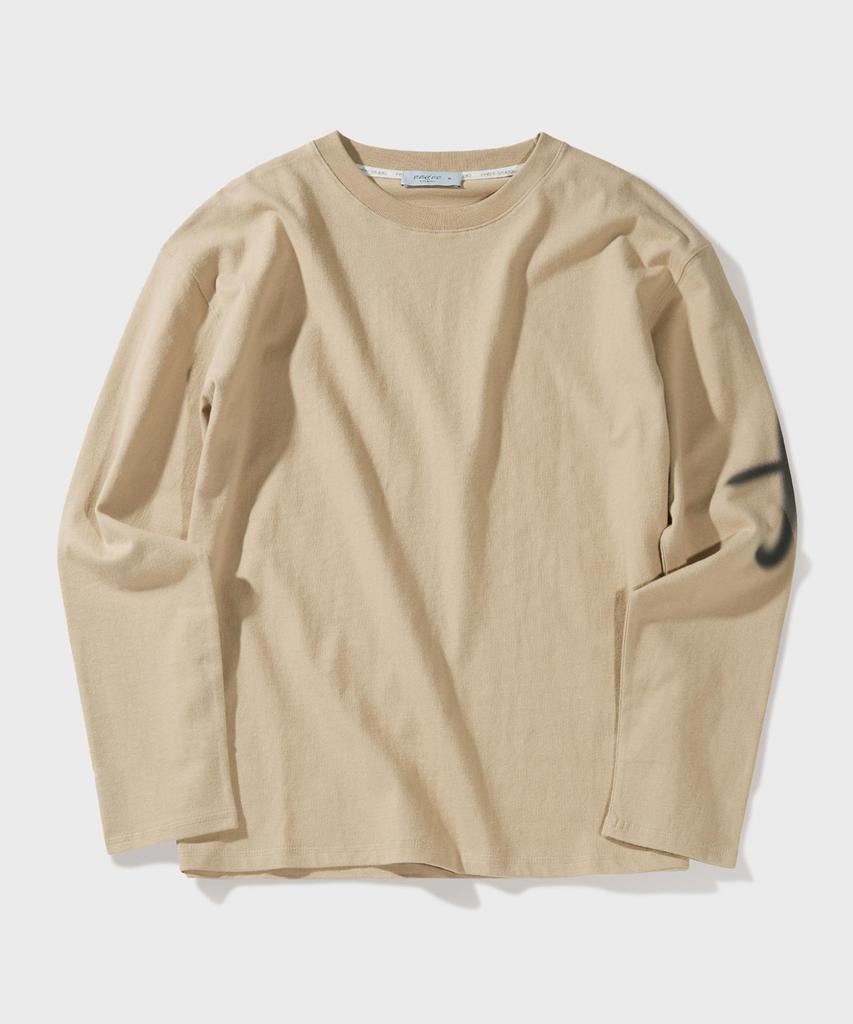 FFEFF STUDIO Cross F Long Sleeve T-Shirt (Beige)