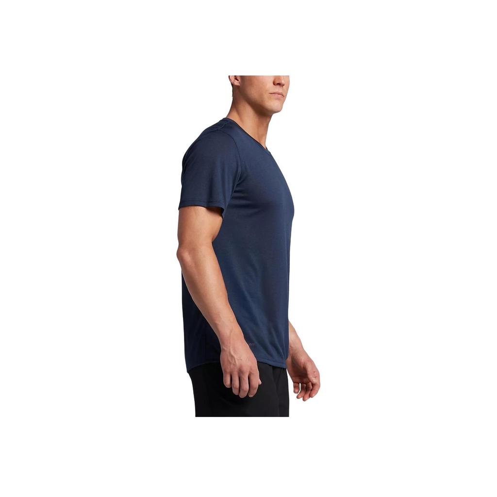 Nike Round Neck Short Sleeve Logo Print T-Shirt Men Tops Navy-Blue 727982-419