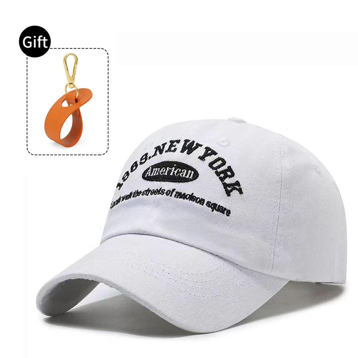 

Baseball Caps for Men and Women, Wide Brim, Caps for Large Head Circumference, Small Sun Hats, Sunshade Embroidery, Free Hat Clip белый