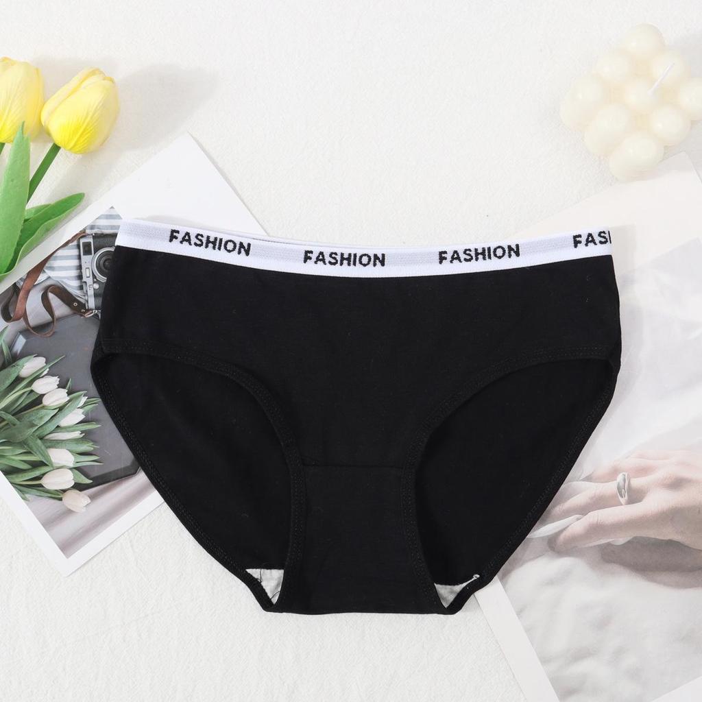 Women's Pure Cotton Mid-Waist Candy Color Briefs