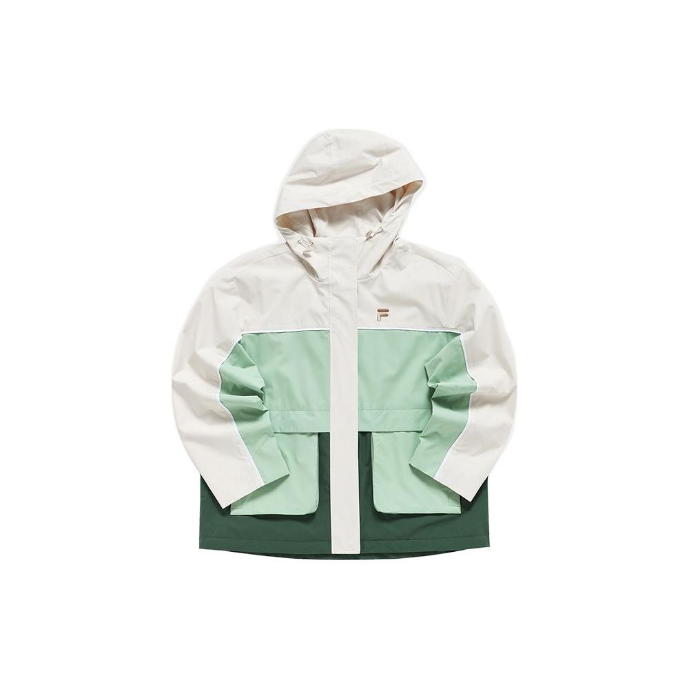 

FILA Fleece Hooded Jacket With Large Pockets Women Jackets Milk-Beige T11W316901F-BG S