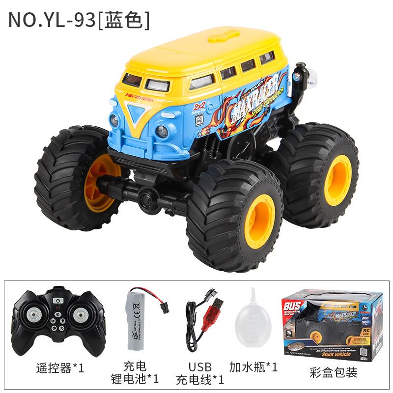 

2.4G Remote Control Spray Stunt Car Light Music Bus Watch Induction Remote Control Car Boy Toy Factory support label