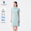 Damen Polo-Kleid A-Linie mit Print