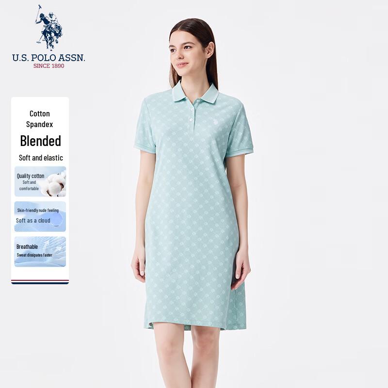 U.S. POLO ASSN. Women s Short Sleeve Polo A-Line Dress XL