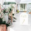 PATIKIL Wedding Table Numbers 1-10, 6"x4" Acrylic Display Signs and Holders for Weddings Receptions with Stands Parties Events Centerpiece, Frosted