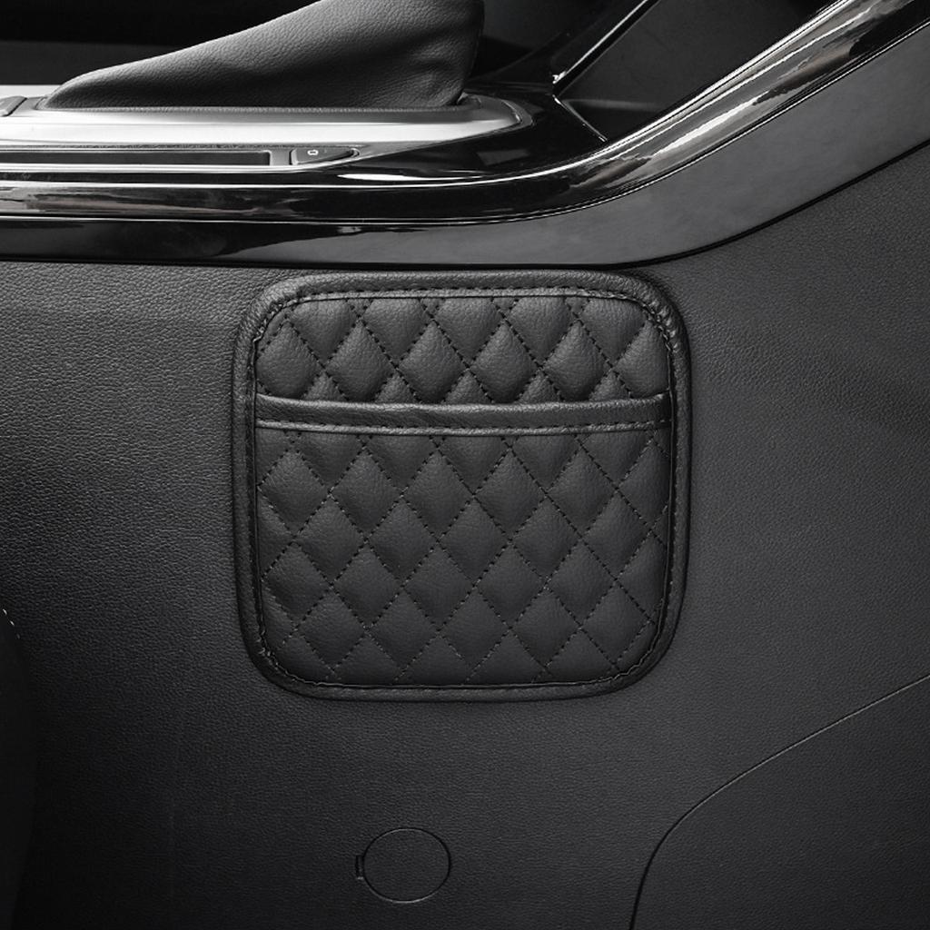 Leather Car Storage Pocket Universal Car Storage Bag for Keys Cards Small Stuff Seat Back Door Center Console Organizer