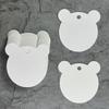 50pcs Blank Kraft Paper Tags Garment Tag Bear Head Shape Gift Tag DIY Price Label Cards with Rope