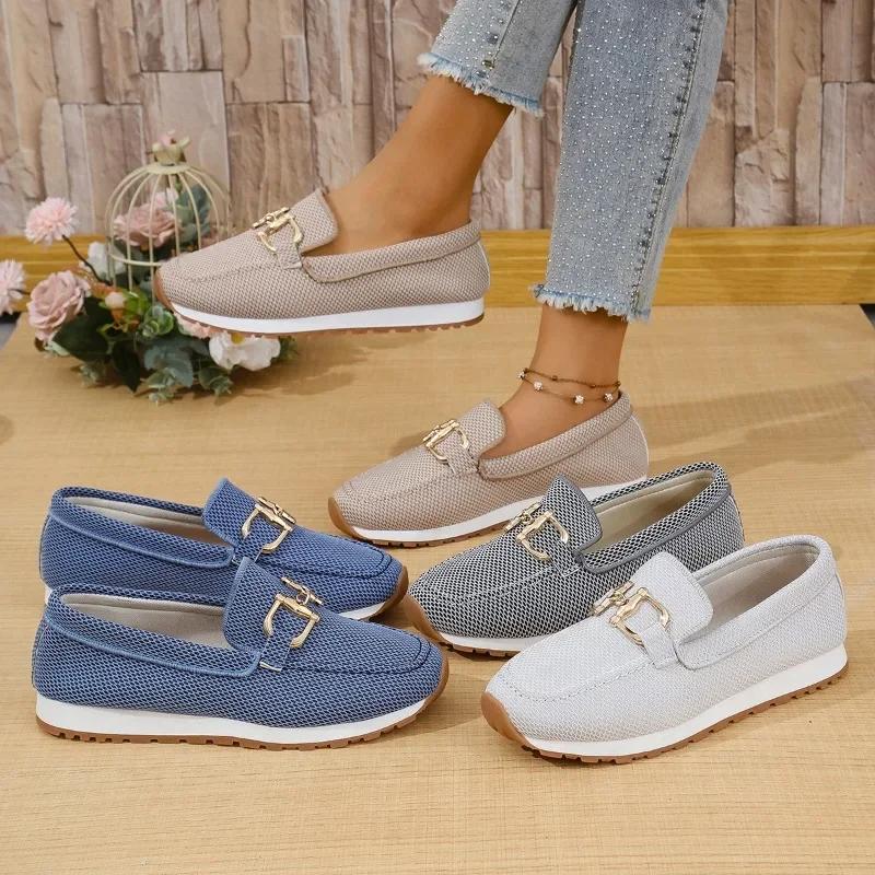Fashion Women Casual Shoes Fashion Breathable Walking Mesh Flat Shoes Sneakers Women 2025 Gym Vulcanized Shoes White Female Footwear
