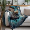 1Pc Cute Magician Printed Flannel Blanket Multi Size Living Room Sofa Napping Cover Soft And Comfortable Machine Washable