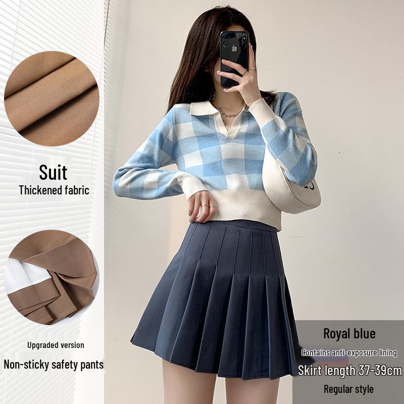 Korean Style High Waist Black Mini Skirt - Anti-Exposure, Anti-Wrinkle, for All Seasons