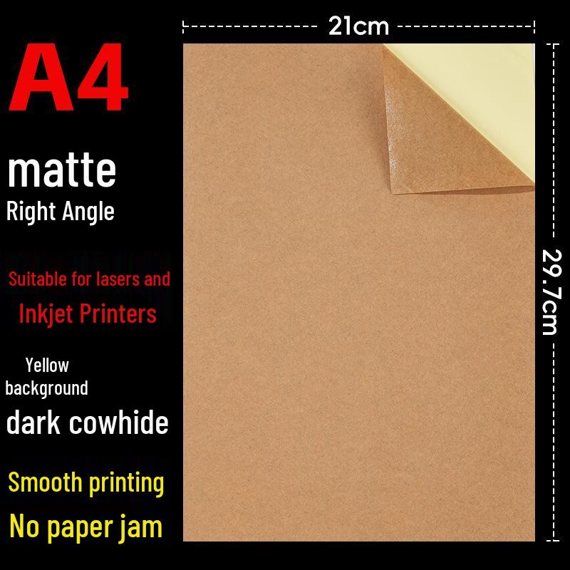 A4 Glossy/Matte Color Self-Adhesive Stickers for Inkjet & Laser Printing