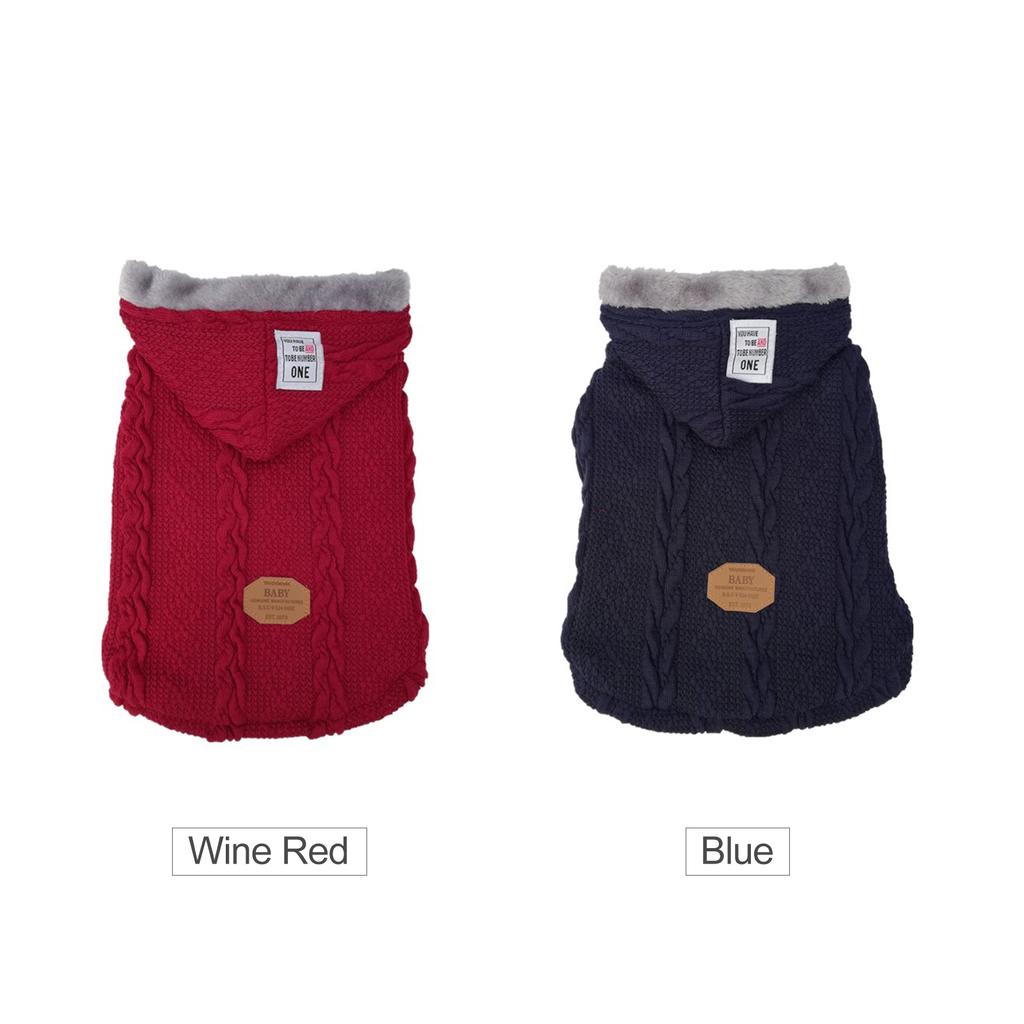 Pet Knit Clothes Dog Hoodie Sweater Pullover Cat Sweater Sweatshirts Soft Warm Winter Dogs Clothes for Small and Medium Pets