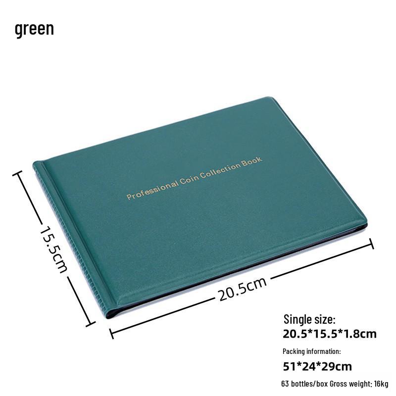 240 Cep Alanlı Büyük Antika Madeni Para Saklama Albümü - Hatıra Madeni Para Koleksiyoncusu Ciltli Dosyası