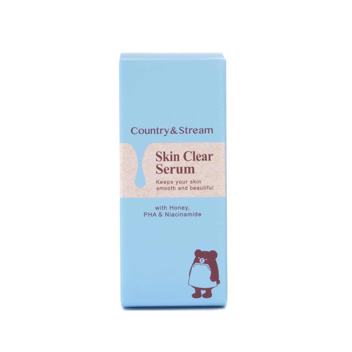 

Country Stream Skin Clear Serum a softening exfoliating serum with lactic acid and perfect for everyday & HM, (moisturizing) honey, use.