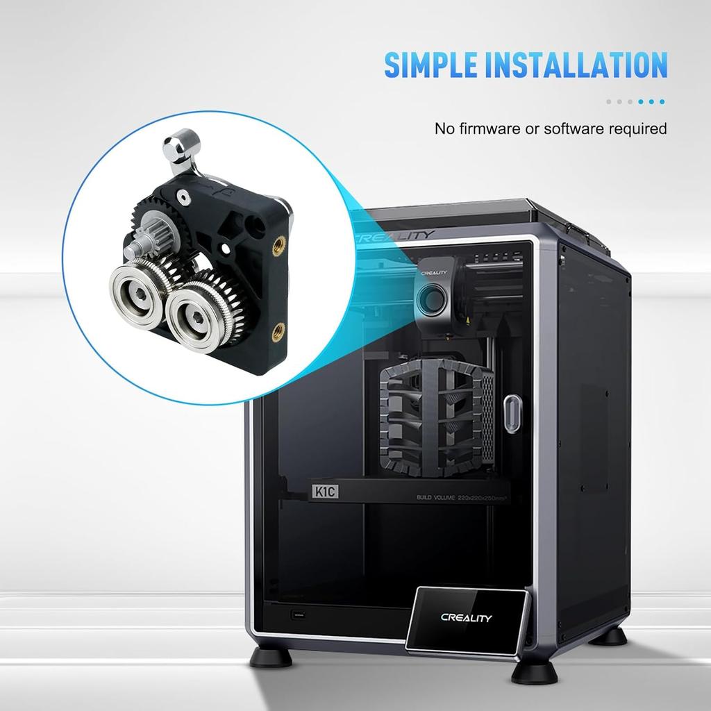 K1 Extruder Gear Kits, All Metal Nickel Plated Hardened Steel Plating Drive Gear K1 Max Extruder Gears Kit Compatible with Ender-3 V3/Ender-3 V3