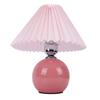 Pleated Table Lamp Ceramic LED Nordic Modern Nightstand Lamp for Bedside Living Room Bar Decor