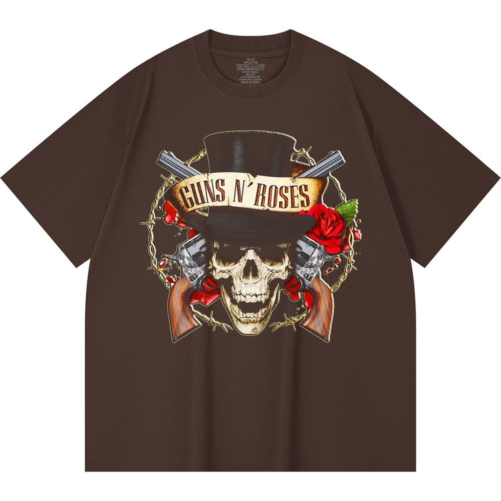 230 Gsm 100% Cotton Heavy Metal T-Shirt  Rock Band Popular Music Print Unisex Heavy Cotton T Shirt