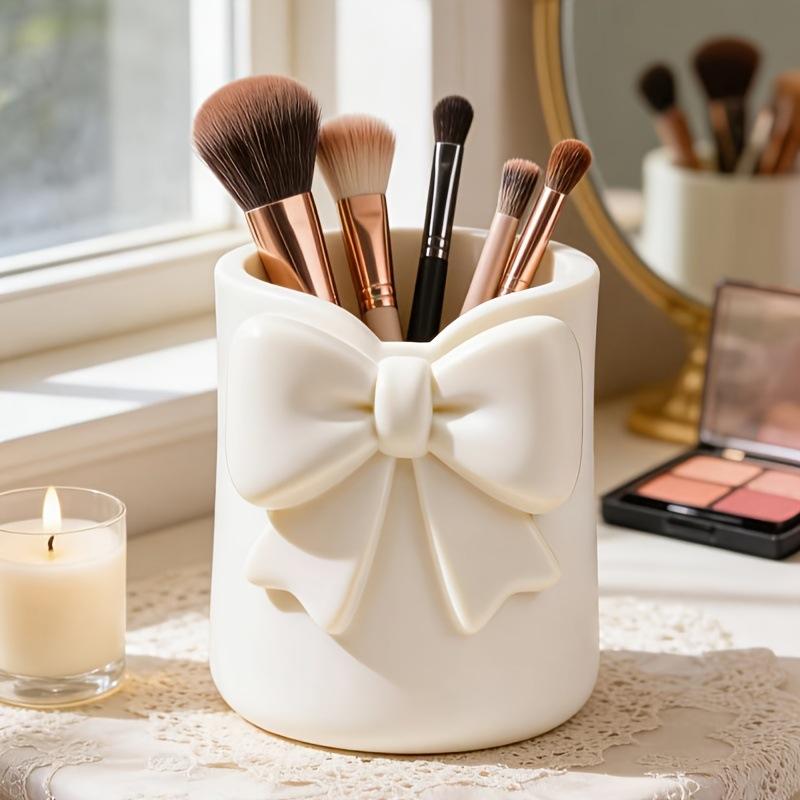 3D Fashion Desk Storage Bucket Multifunctional Eco-Friendly Makeup Brush Organizer Pen Holder for Student Dorm