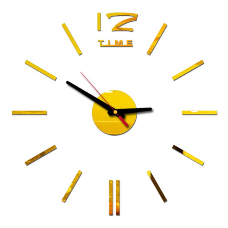 Wanduhr Rahmenlos Digitale Wanduhren DIY Acryl Wandaufkleber Quarz Leise Uhr für Zuhause Büro Wanddeko Horloge Murale