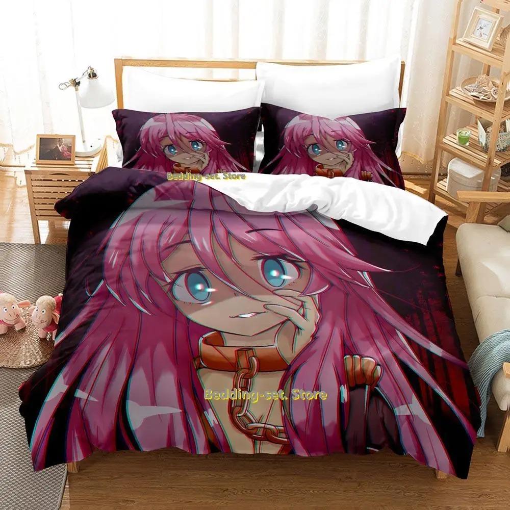 Comfortable Anime Print Bedding Set With Duvet Cover And Pillowcases Single Twin Full Queen King Sizes For Adults And Kids