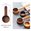 Cuchara para Café con Báscula de Gramos, Cuchara Medidora de Madera Hecha a Mano para Granos y Polvo de Café, Accesorio de Café para Cocina y Viaje