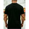European sizes Men's  Black and White Figure Vintage Print Short Sleeve T-Shirt,  European and American Street Style Trendy  Top