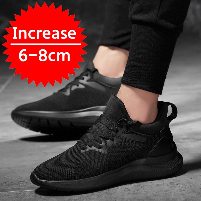 2024 Elevator Shoes Men Sneakers Invisible Inner 6/8CM Height Increasing Summer Taller Sports Shoes Breathable Mesh Lift Shoes