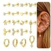 Bobisty Flache Stecker Creolen Ohrringe Für Damen Muschel Piercing Tragus Knorpel Edelstahl Ohrringe Helix Piercing Schmuck