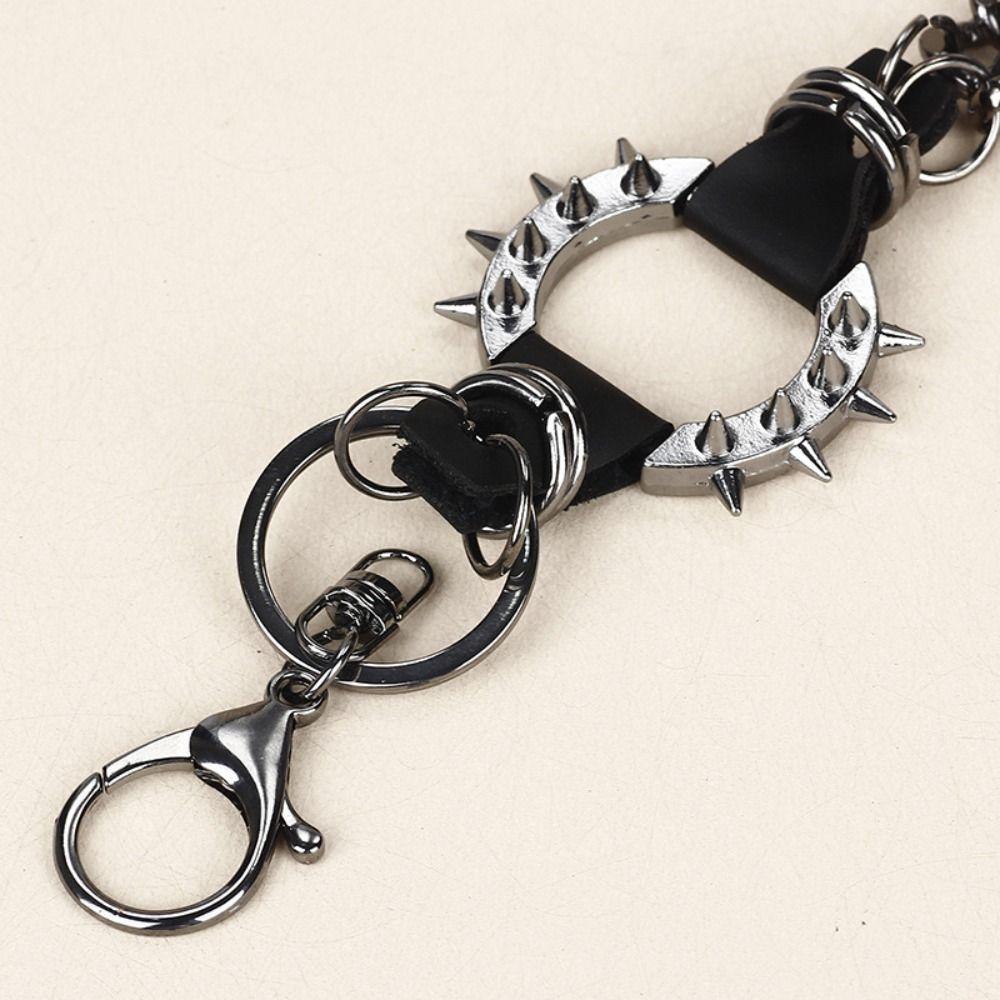 Pendentif Pantalon Jeans Chaîne de Pantalon HipHop Gothique Porte-clés Rétro Chaîne de Taille Superposée pour Egirl eBoy