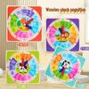 Multicolor Wooden Digital Clock for Kids - Educational Brain Teasing Toy