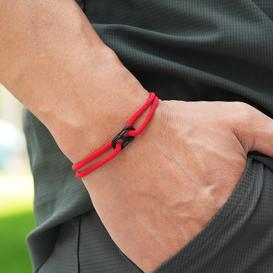 Simple Style 3mm Rope Bracelet Men Women 6 Colors Stainless Steel Clasp Leisure Versatile Accessories Adjustable Cord Braslet