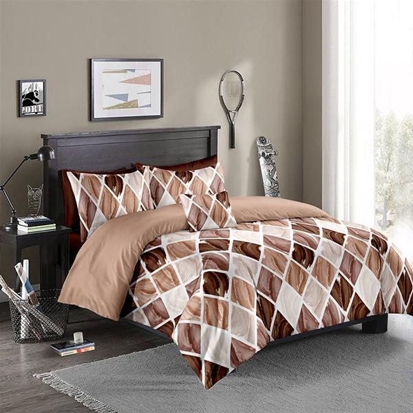6 Colors Duvet Cover Soft Microfiber Bedding Cover Single Double Full King Size King Quilt Gradient Nordic Diamond Lattice Quilt Cover