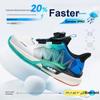 Anta Kids Wind Chaser 6.0 Test Measurement Shock Absorption Wear Resistant Low Top Running Shoes Kids Running Shoes White Blue Green 312429901-1