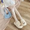 Vertical Stripe Velvet Pink Bowknot Pantyhose Thin Style One Piece Stockings