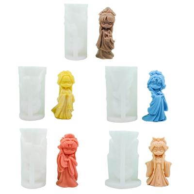 3D Mädchen Silikonform für Kerzenherstellung Antike Puppen Silikonform DIY