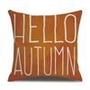Thanksgiving Linen Pillowcase Autumn Pumpkin Print Pillow Cushion Cover