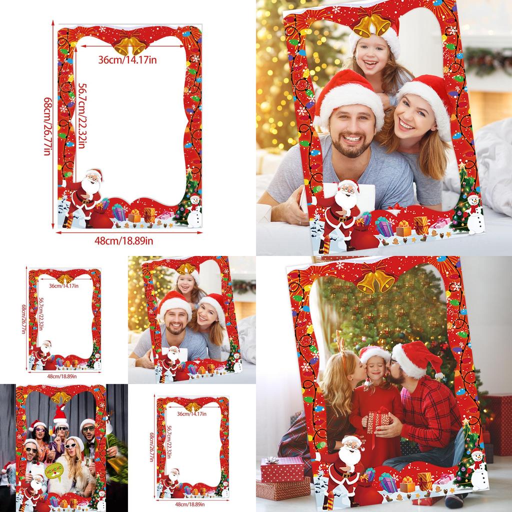 Weihnachts-Fotorahmen-Requisite aus Papiermaterial für Feiertags-Party- und Veranstaltungsdekoration