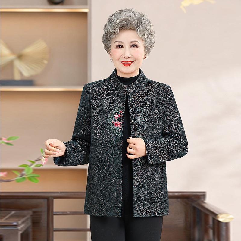Stylish Grandma Jacket: Comfortable Spring/Autumn Wear for Women in Their 60s & 70s