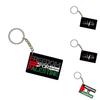 Palestine Flag Keychain Pendant For Worldwide Peace Acrylic Material Independent Packaging 4cm Double-sided Print