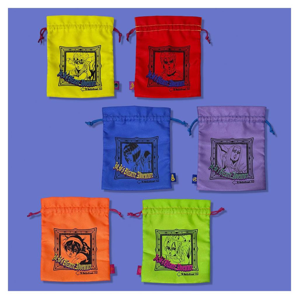 Small Planet Bizarre Golden Wind Travel Drawstring Bag Bucciarati Abbacchio JoJo's Adventure &