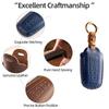 Leather Protector for Toyota Prius Camry Corolla CHR RAV4 Prado Izoa Levin Avalon Car Key Case Cover with Keychain Accessories