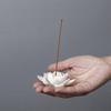 Lanito Ceramic Incense Burner with Lotus Flower Design, Stylish Incense Burner for Buddhist Altars, Relaxation, Meditation, Sleep, Study, Zen, Yoga,