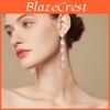 Water Drop Earrings Silver Long Dangle Jewelry For Women Gift