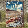 Racing Car Retro Style Metal Decorative Painting for Garage Room Decor