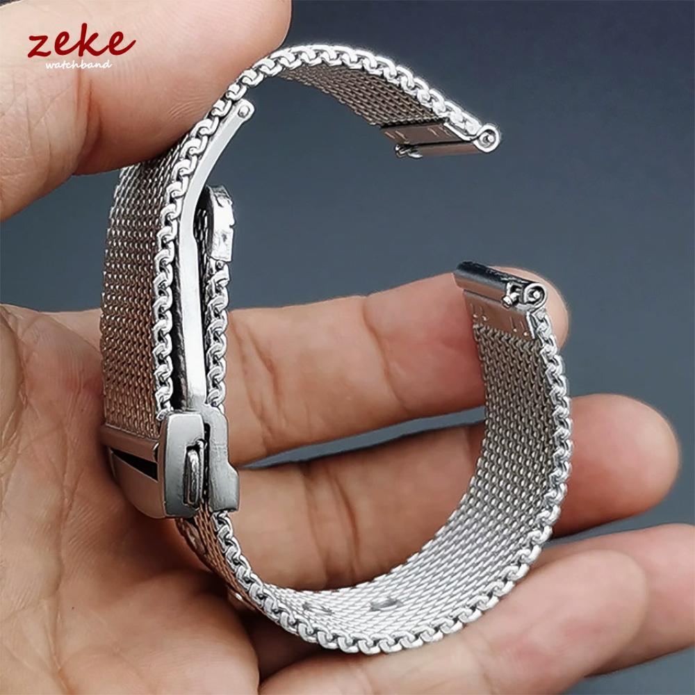 Luxury Stainless Steel Watch Bracelet Silver Milanese Mesh Watch Band Quick Release 20mm 22mm Straps for Omega Seamaster 007