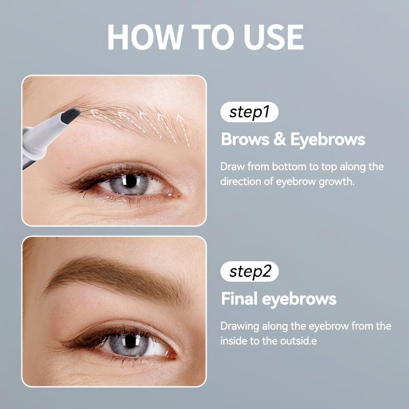1PC soft and quick-drying water-based eyebrow pencil, fashionable and smart eyebrows, long-lasting waterproof, super fast drying, instant setting