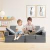 Play Couch, 15pcs Modular Kids Nugget Couch, Toddler Foam Sofa Couch with High-density 25D Sponge for Playing, Creativing, Sleeping, Imaginative Kids