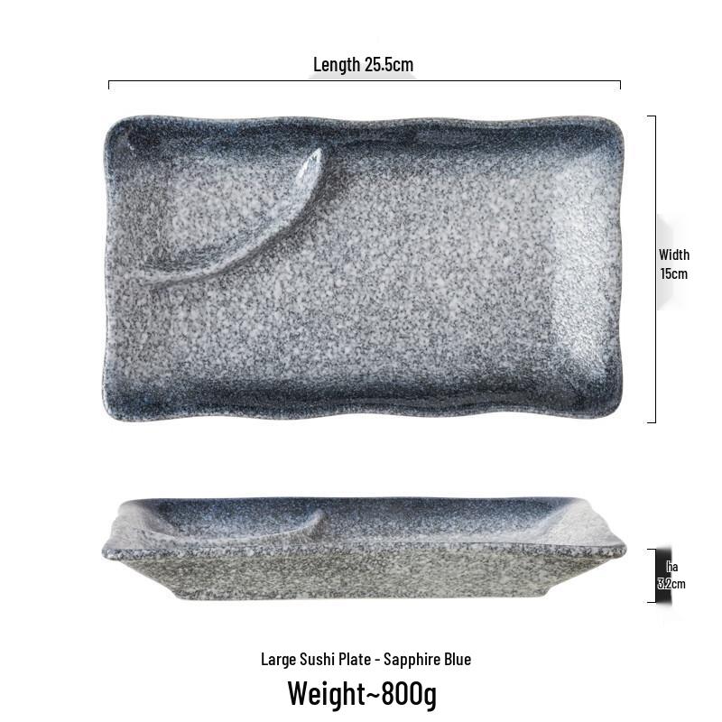 ZISIZ Retro Keramik Knödel- & Sushi-Teller mit Soßenschälchen