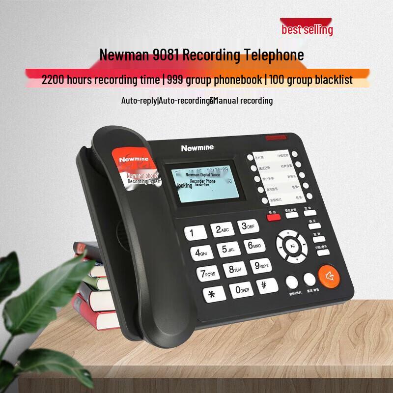 

Newmine HL2008TSD-9081(R) Recording Landline Phone (CN version)